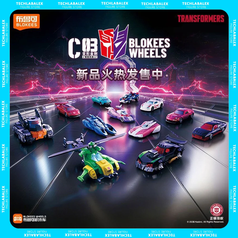

In Stock Blokees Transformers Blind Box C03 Racing Series Car Model Movable DIY Assembled Vehicle Collectible Toy Fans Gifts