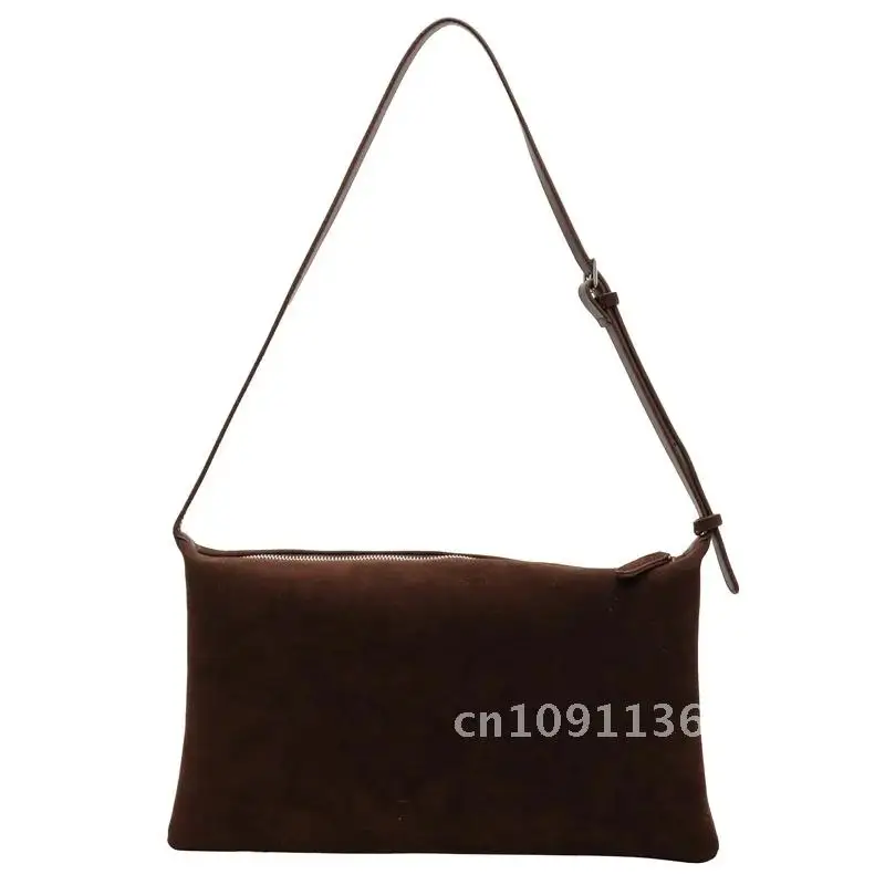 Women's Slouchy Vintage Frosted Suede New Fall/winter Shoulder Underarm Bag Simple Tote Bag Large Capacity Bag