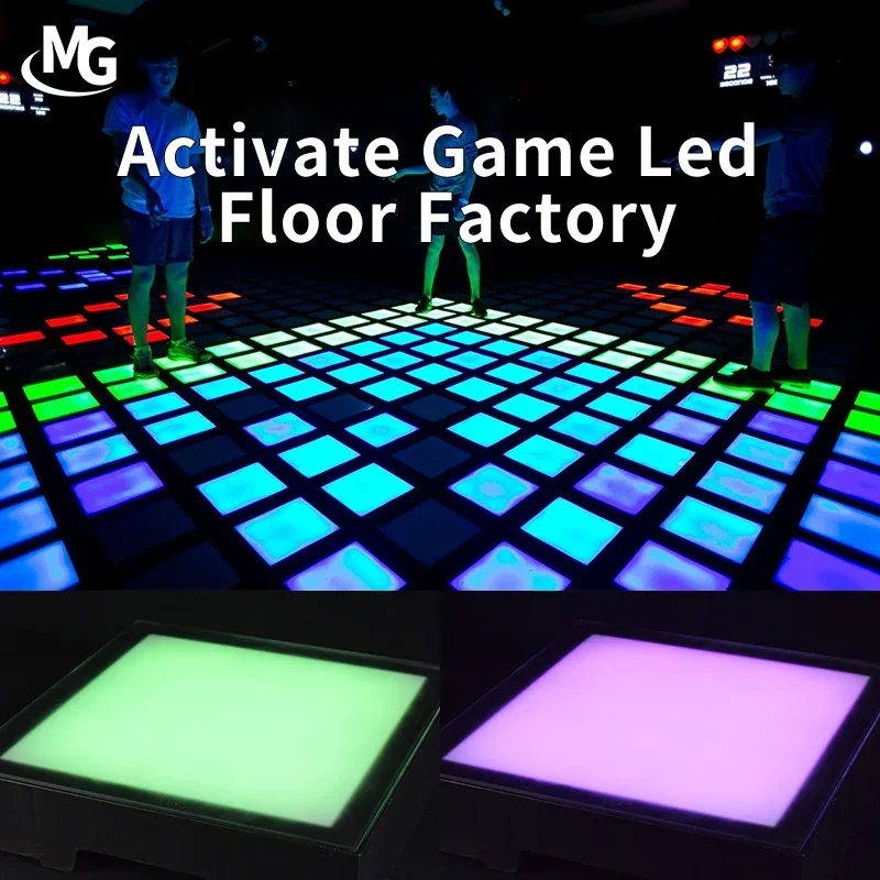 Active Wired LED Game Dance Floor Interactive LED Dance Floor For Kid Games interactive