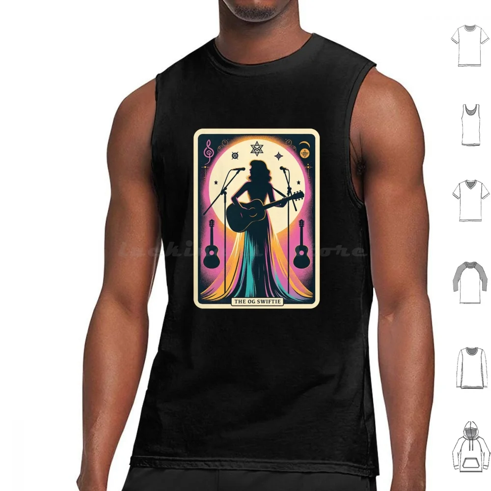 The Swiftie Tarot Tank Tops Vest Sleeveless Swiftie Fan Gear Concert Official Swiftie Fan Vinyl Records Swiftie Fan