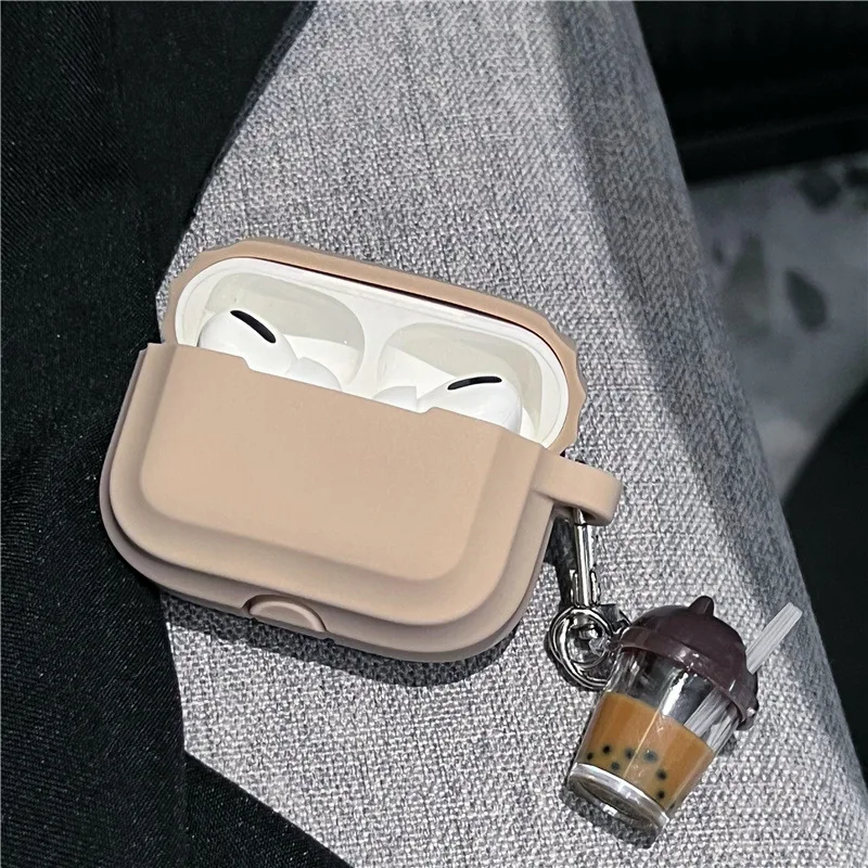 Симпатичный брелок для ключей с молочным чаем для apple AirPods 1/2/3/Pro, чехол, твердый силиконовый чехол для наушников, чехол для AirPods Pro 2, зарядное устройство