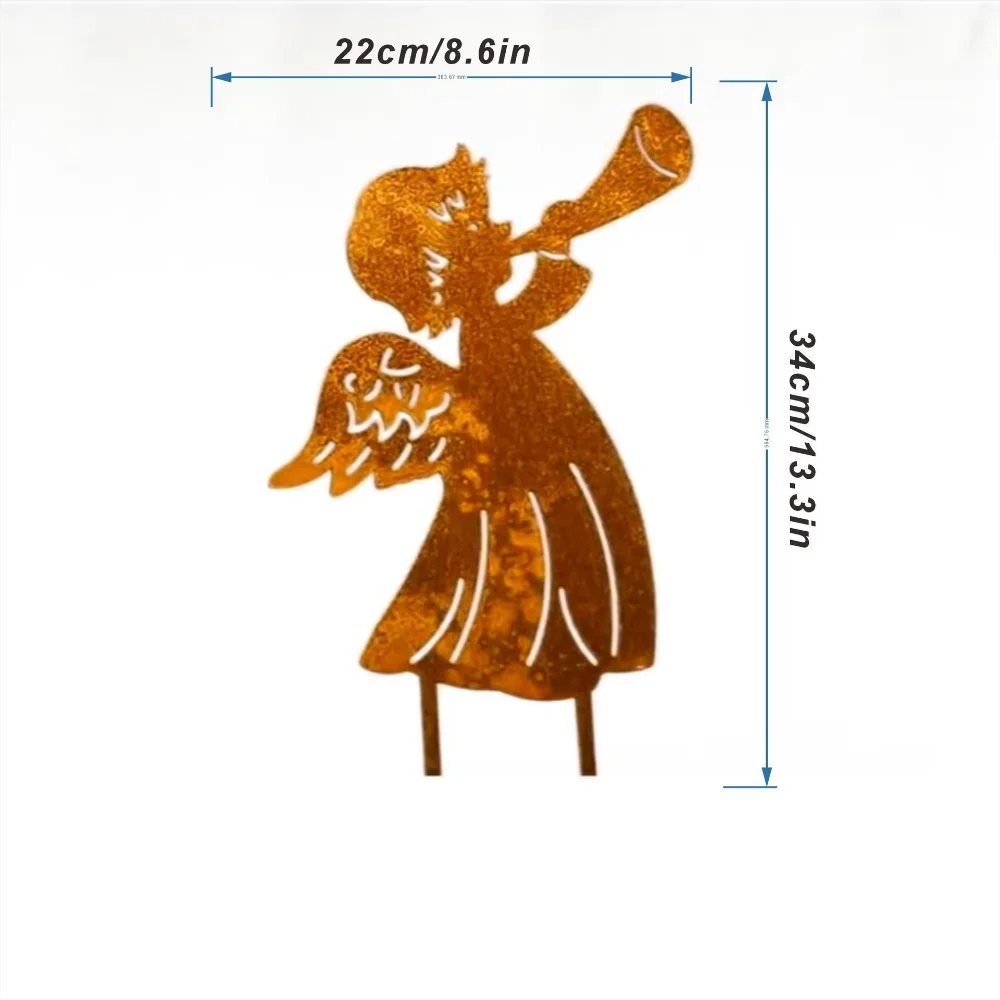 Rusty Angel Advent Decoration Garden Decoration Perfect Rusty Ornament for Adding Charm to Your Garden and Exterior Spaces