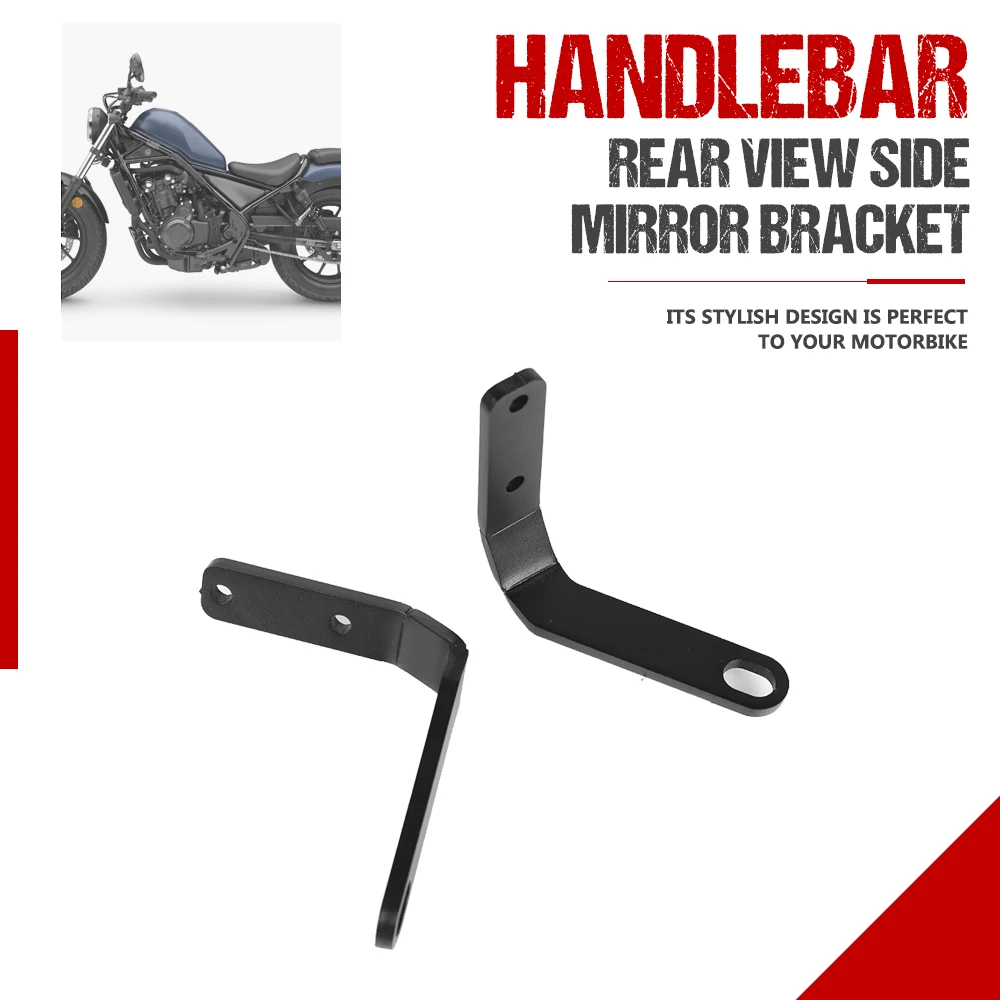 

Rebel500 Motorcycle Handlebar Rear View Side Mirror Spotlight Bracket Accessories For Honda CMX 500 300 Rebel 500 300 2019 2022