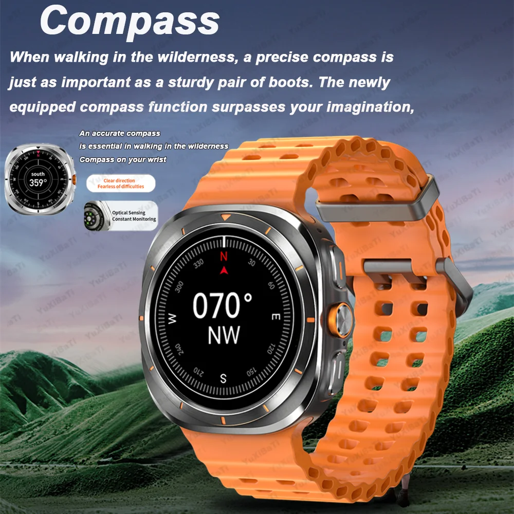 2025 New Watch 7 Ultra Smart Watch Men 3D Display Sport SmartWatch GPS NFC Compass Blood oxygen Smartwatch Women For Android IOS