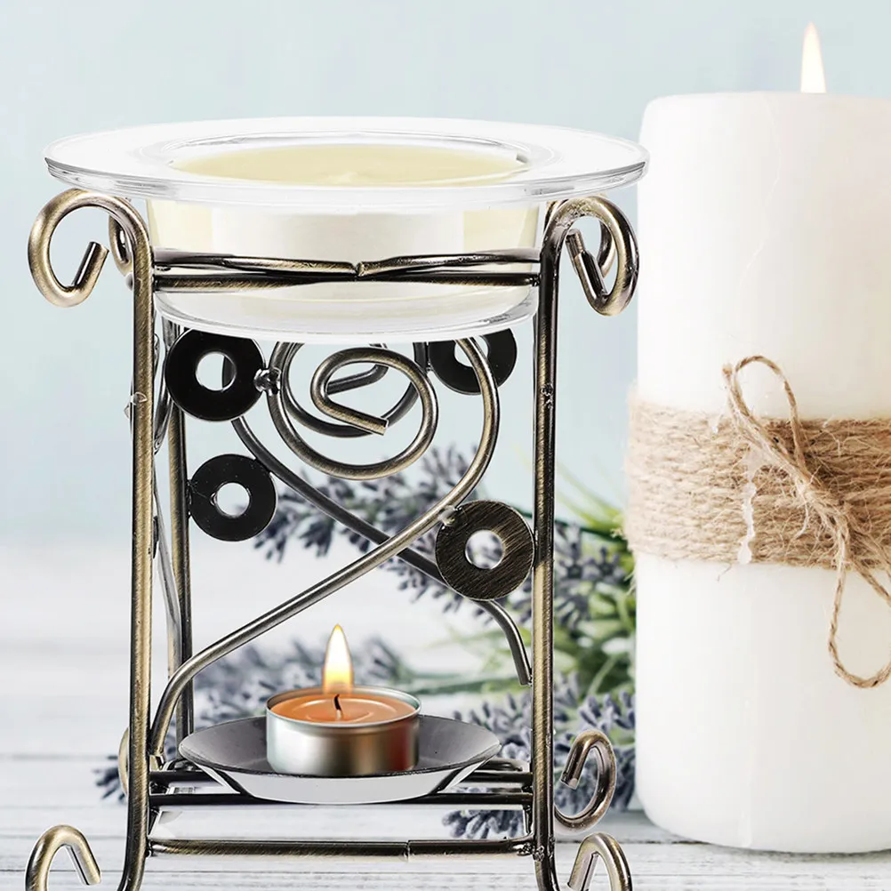 2pcs Glass Oil Warmer Dish for Wax Melter – Round Fragrance Warmer Tray, Essential Oil Holder