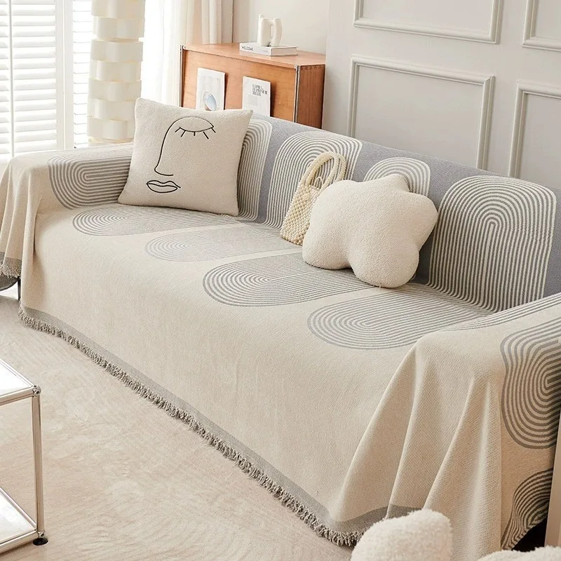 

Chenille Jacquard Sofa Towel Printing Two-sided Sofa Towel All Inclusive Cover Cloth One-piece Type Antislip Couch Towel Blanket