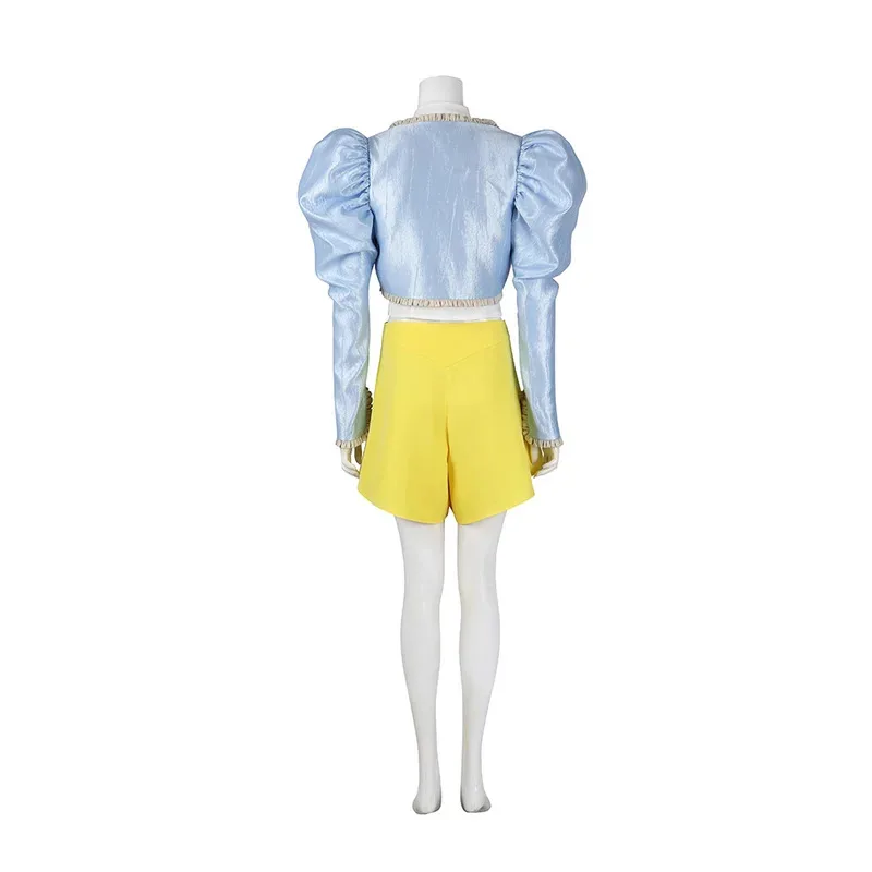 

az15Bella Baxter Cosplay Costume Movie Poor Cos Thing Women Blue Coat Yellow Skirt Halloween Carnival Party Suit