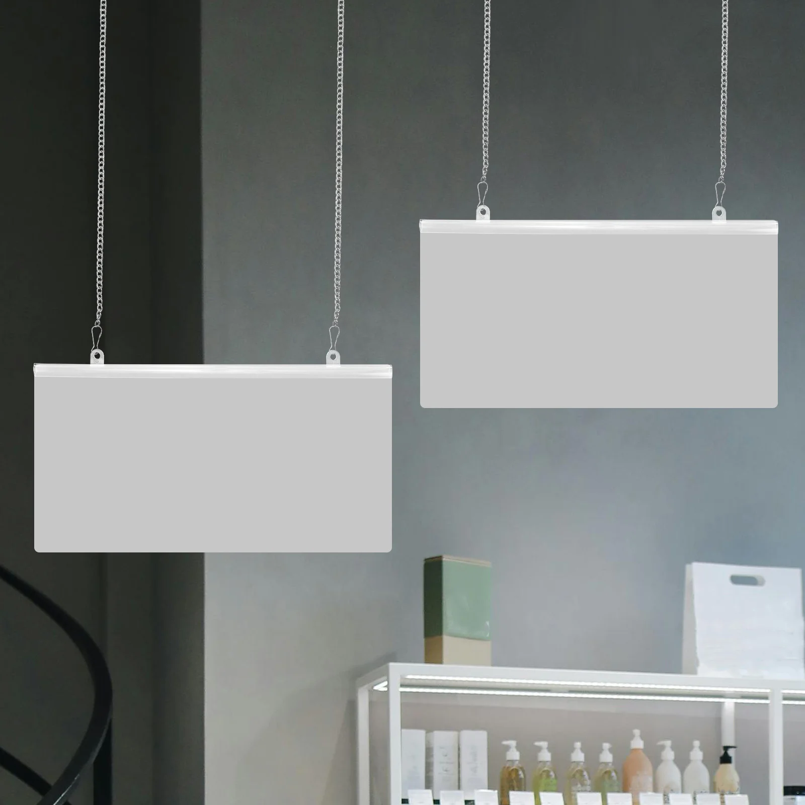 

6Pcs Stylish Hanging Chains for Signs Posters Banners Easy Install Connectors Versatile Decorative Home Office Use