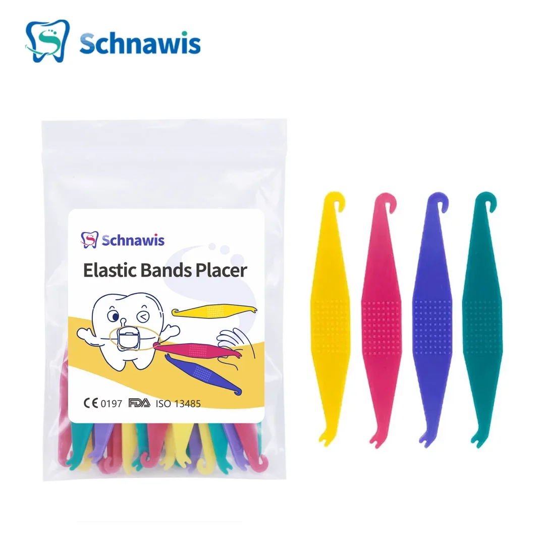 

20Pcs/bag Disposable Dental Orthodontic Elastic Bands Placer for Brackets Braces Rubber Ligature Ring Dental Materials Tools