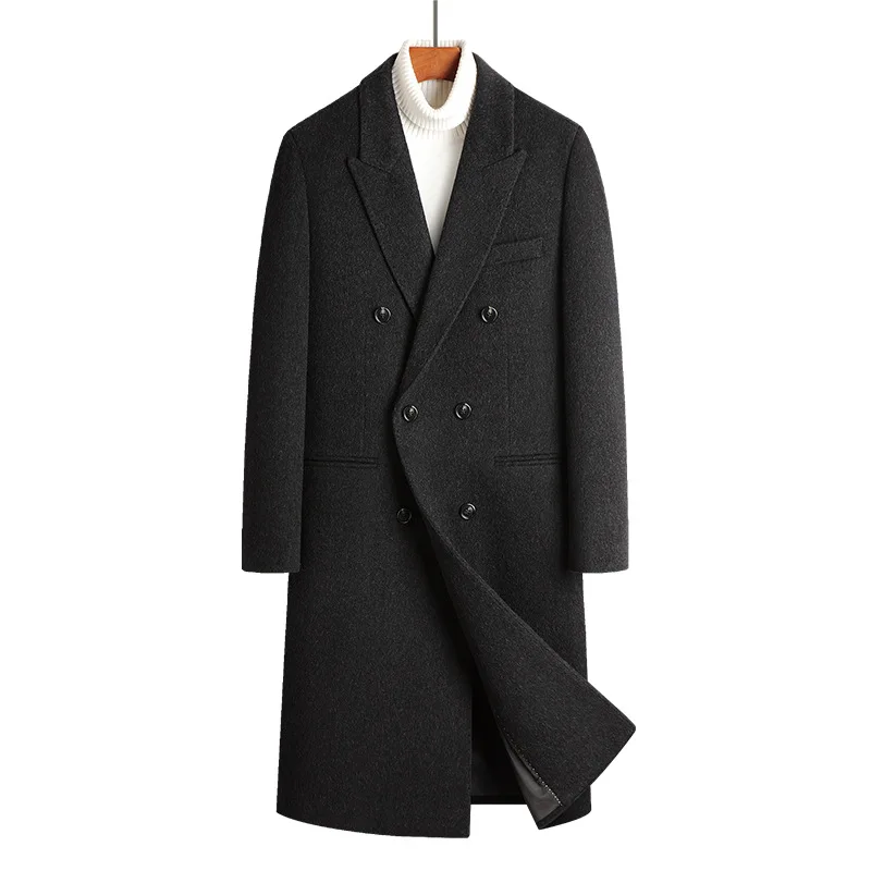 

Detachable Down Bladder Double-sided Men's Coat Long Casual Warm and Thick Temperament Top Men's Blends