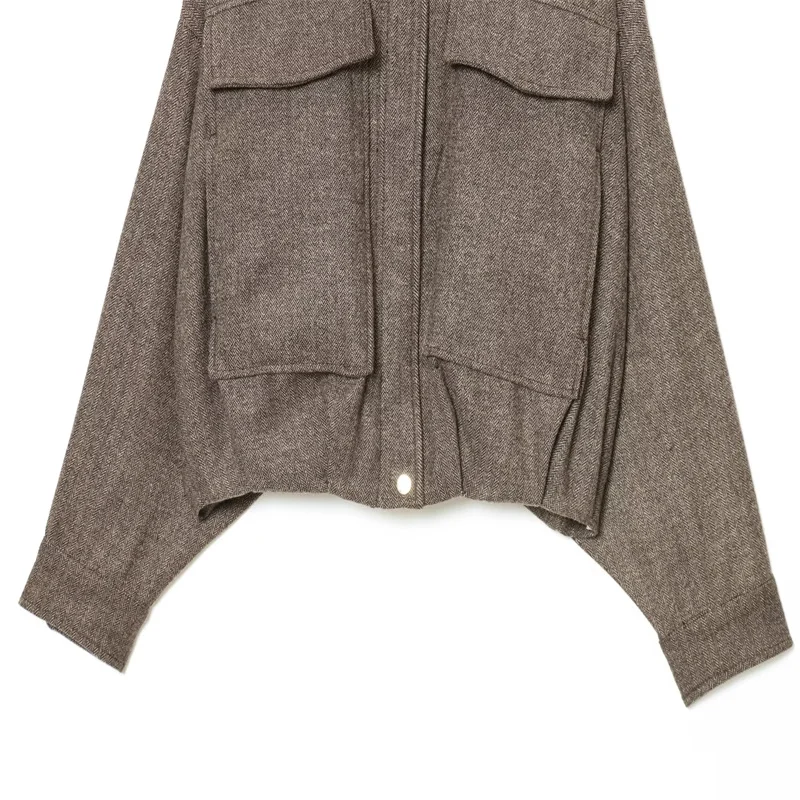 سترة نسائية متعرجة الطيار العصرية المثيرة لخريف 2025 ملابس خارجية غير رسمية للسيدات #3