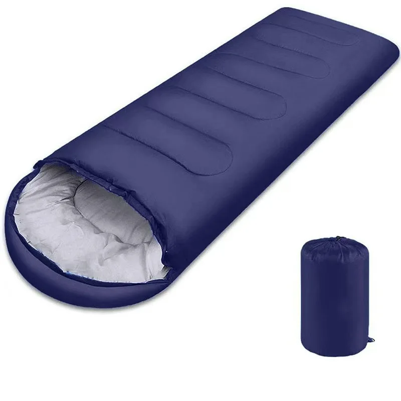 

Envelope Outdoor Camping Rescue Equipment Envelope Hooded Warm Sleeping Bag Filled Thickened Winter Spring Autumn Sleeping Bag