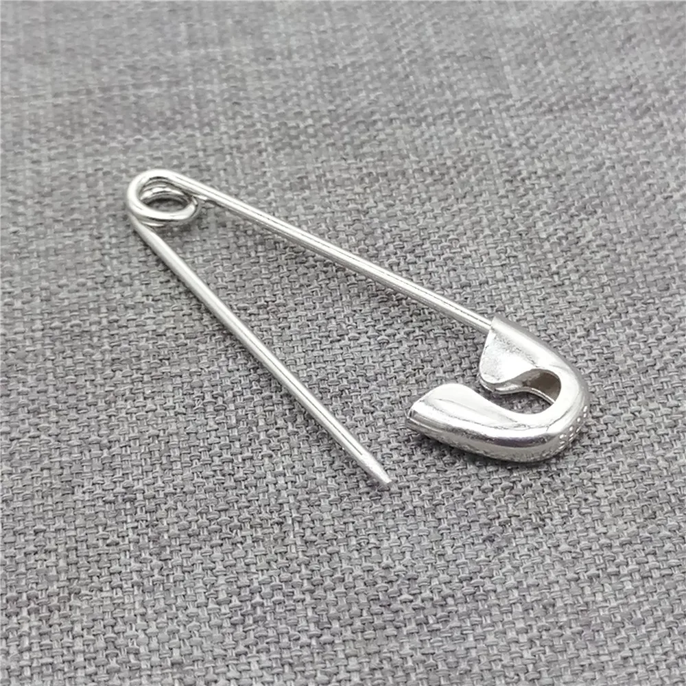 

925 Sterling Silver Plain Brooch Pin Back for Jewelry Findings Shiny Safety Pinback