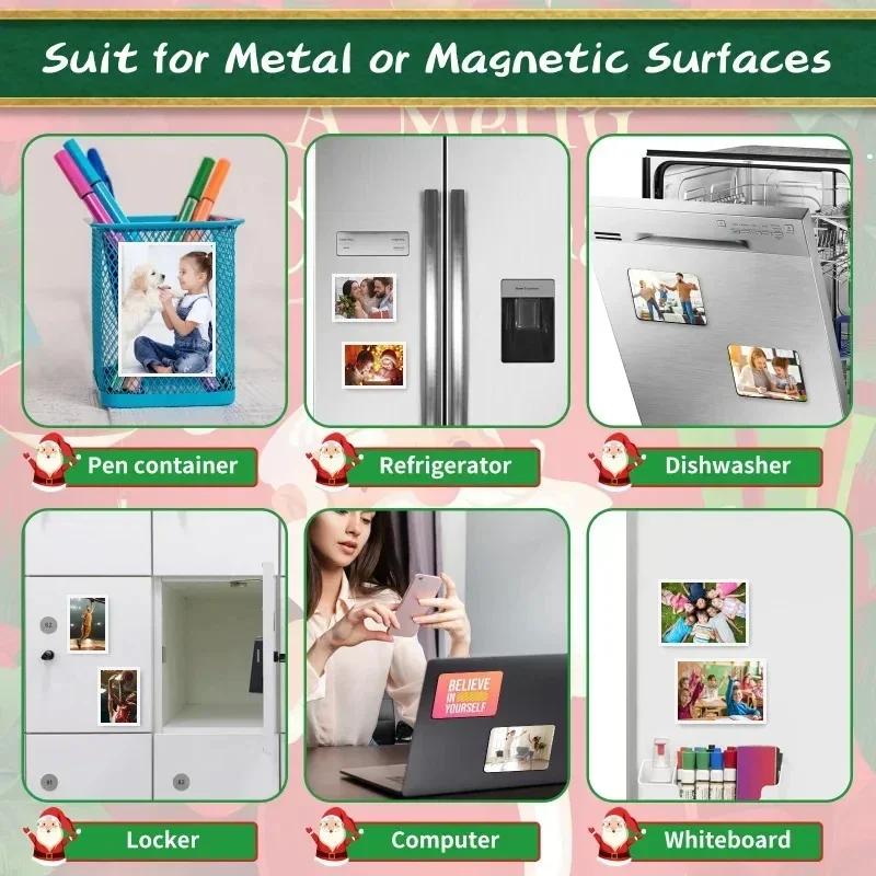 1000 SET 80x53mm/65x90mm Rectangular Refrigerator Magnet Material Photo Magnet DIY Fridge Consumables Suitable for Home Office