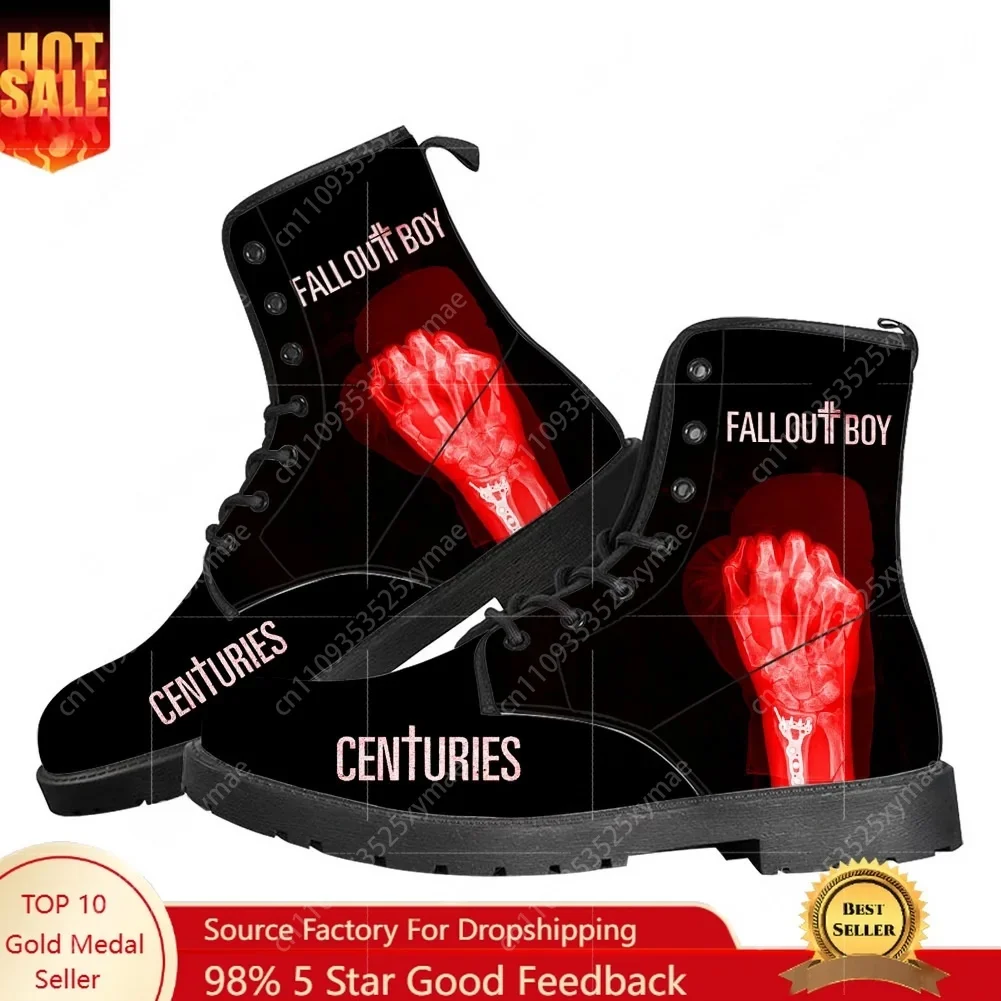 

Fall Out Boy Casual Boots Pop Punk Rock Band Mens Womens Teenager Shoes Fashion 3D Boot Outdoor High Quality Customize Made Shoe