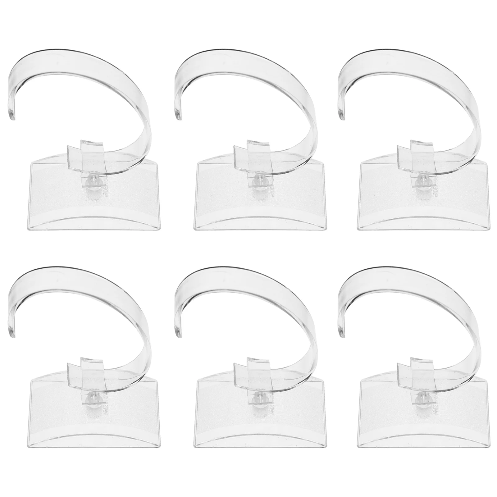 

6pcs Clear Watch Display Rack Bracelet Jewelry Shelve Brackets Watch Holder C-Ring Bracelet Watch Show Stand Jewelry Accessories