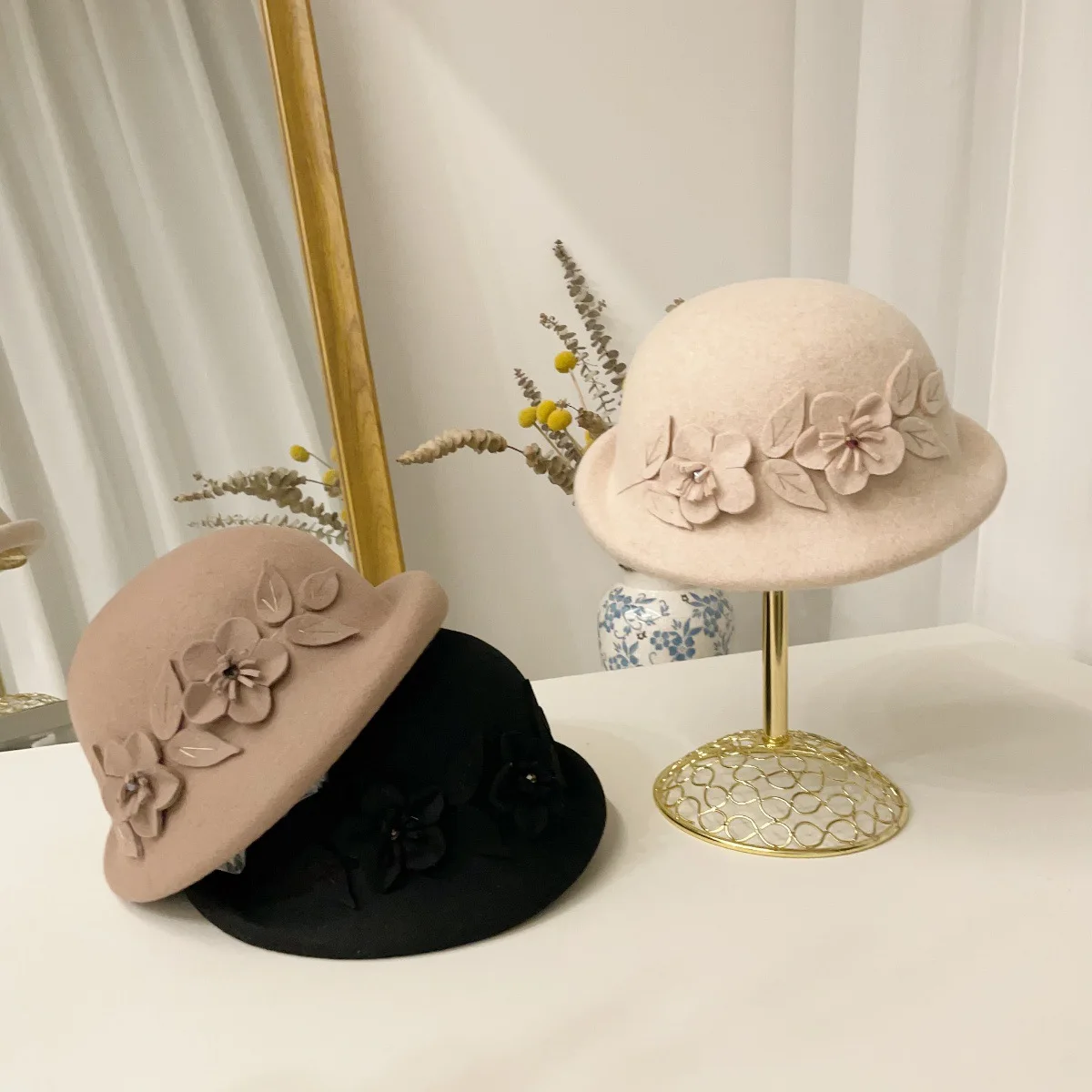 chapeau-de-pecheur-100-laine-pure-pour-femme-style-hepburn-elegant-fleuri-ideal-pour-l'automne-et-l'hiver-chapeau-cadeau-millionnaire-accessoires-de-mode