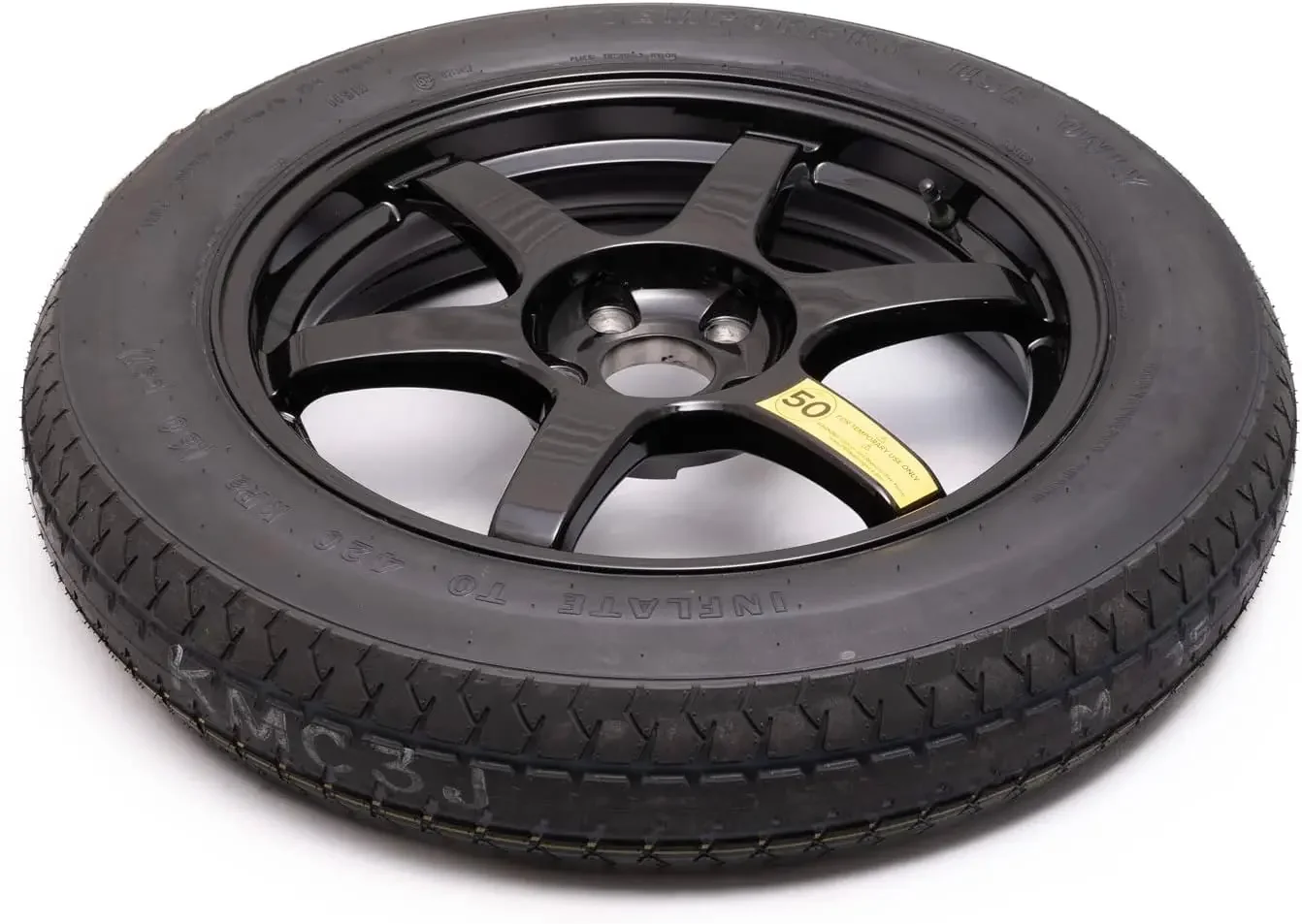 

Complete Spare Wheel and Tire Kit for Model Y - Includes 18x4 Black Rim, 155/85R18 Spare Tire