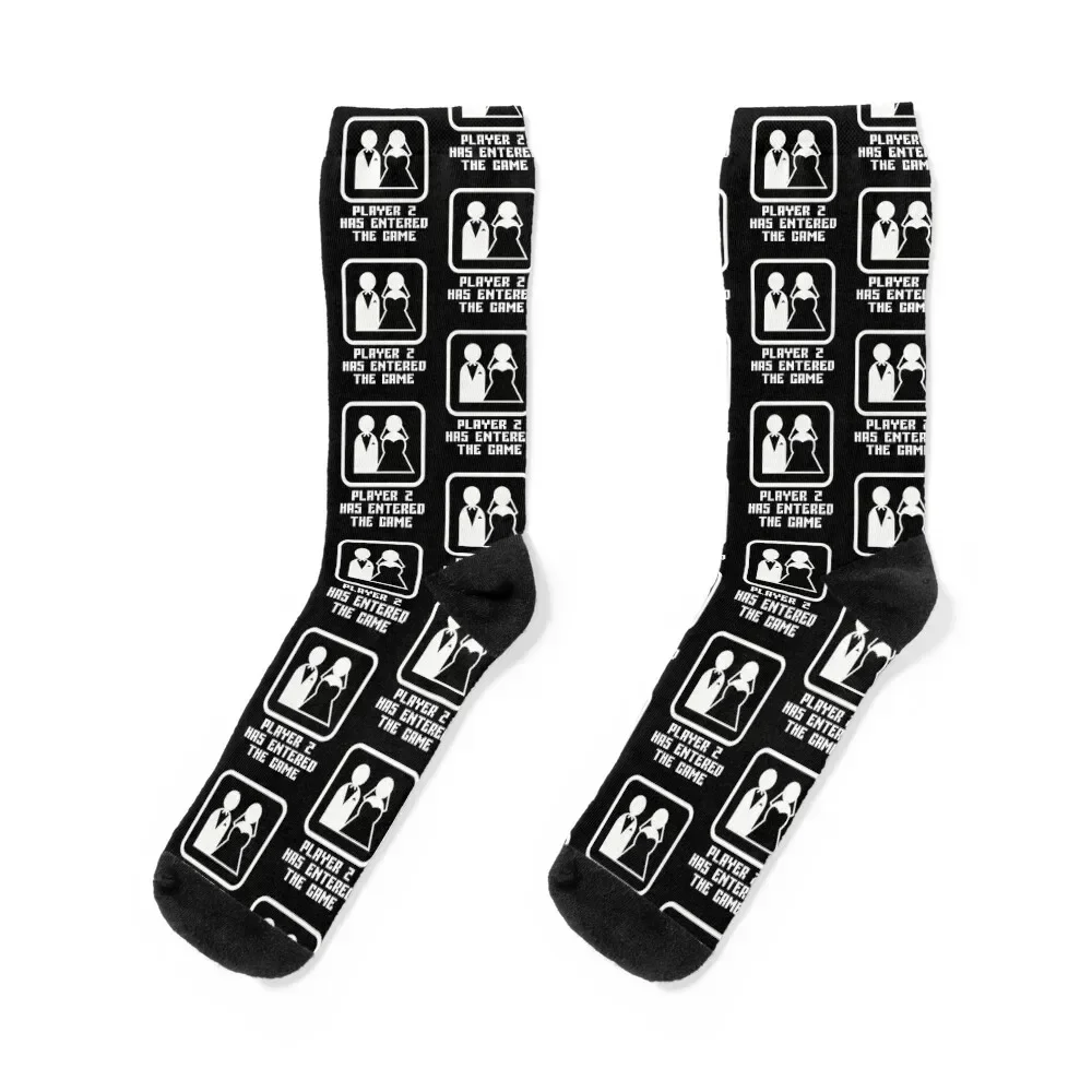 Player 2 has entered the game - Funny Gamer Couple Socks winter gifts summer hiphop Socks Girl Men's