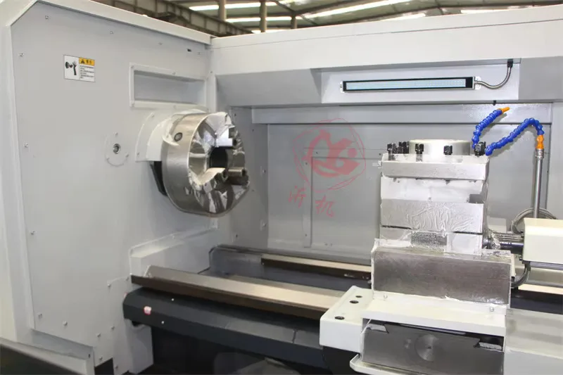 Aluminum CKQ6180 Cnc Lathe Hine With Fanuc Controller 2 Axis
