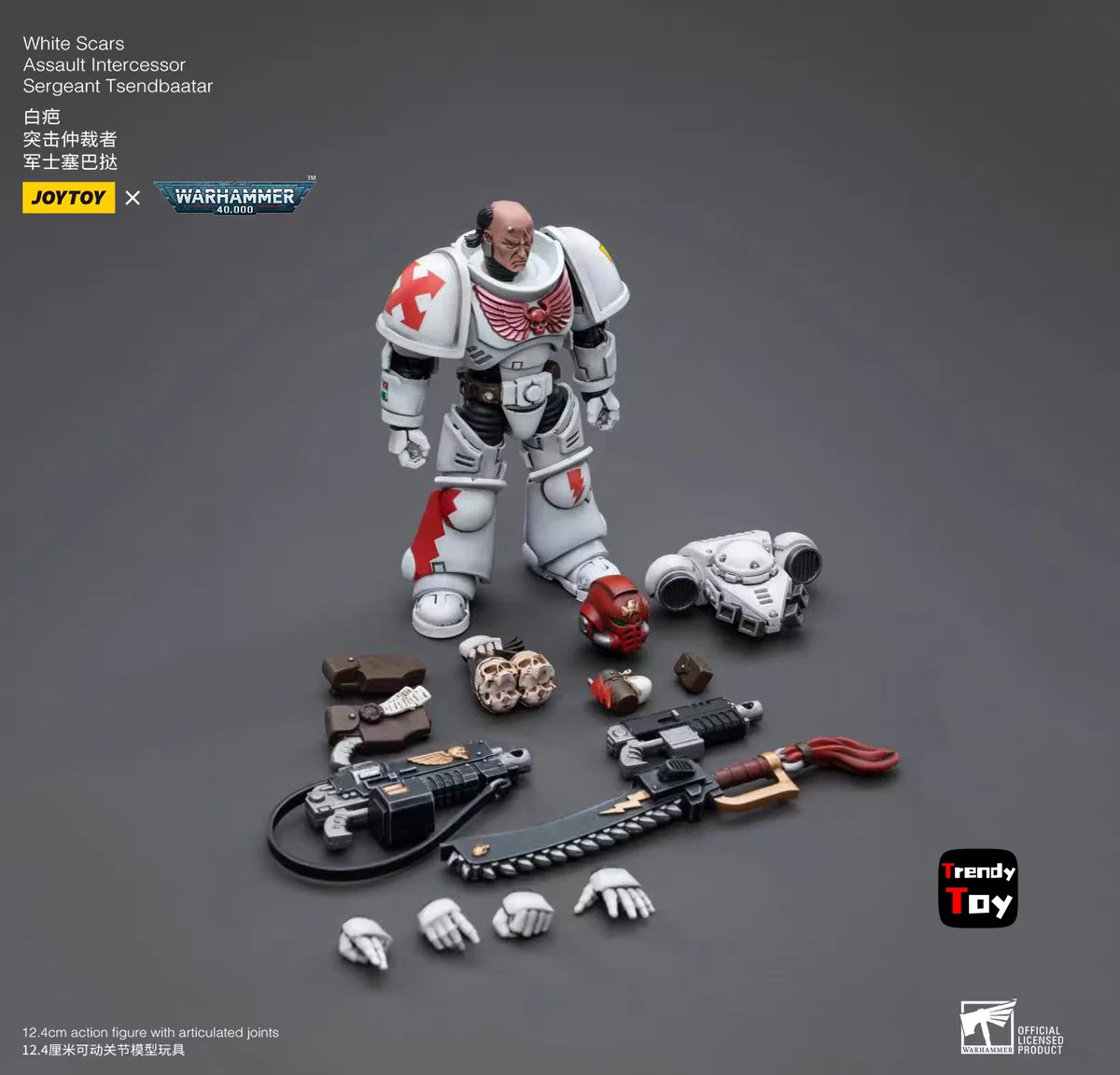 

【JOYTOY】Warhammer 40K White Scars Assault Intercessor Sergeant Tsendbaatar 1/18 Action Figure Toys