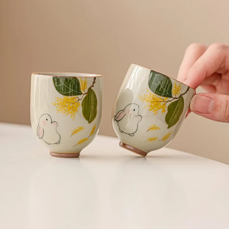 6PCS  50ML  tea cups ceramic drinking cups home Chinese Kung Fu tea set personal exclusive master cup single cup