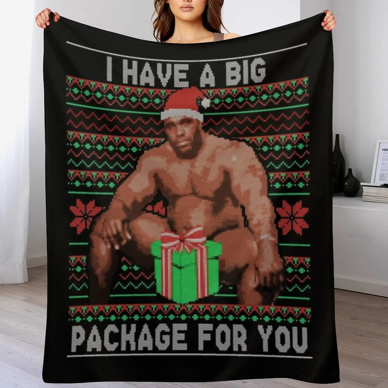 

Barry W00dz Meme Big Package Christmas Throw Blanket Extra Large Throw Bed Fashionable Blankets