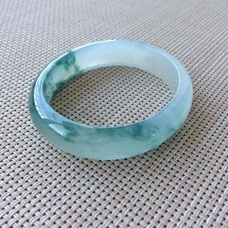 

Myanmar Floating Flowers Bracelet Ice-like Girl Glass Type Fine Imperial Concubine Jade