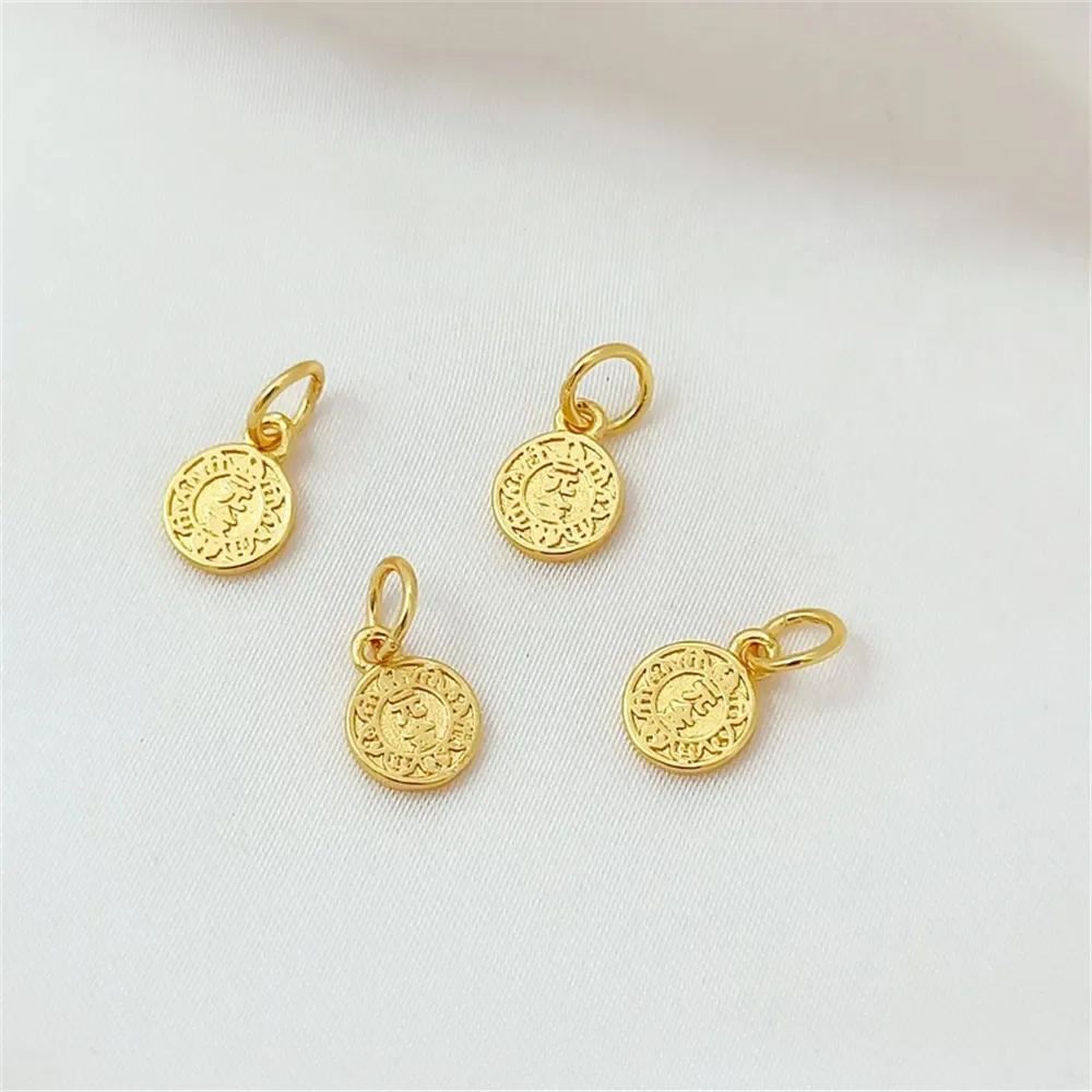 Petit éléphant plaqué or 24 carats, sac d'argent rond avec personnage «Fu», lingot, cloche de Fortune, petite goutte coulissante, pendentif de bijoux à faire soi-même