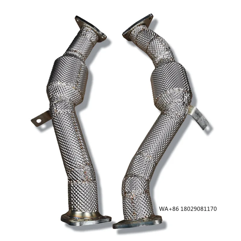 

22.High Performance Stainless Steel High-Flow Front Pipe With Catalytic Converter for 12-18 3.0T
