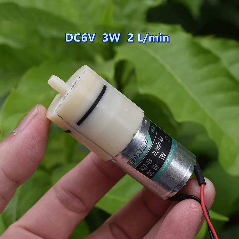 

Micro Oxygen Air Pump ET R27-03 DC 5V/6V 2L/min Large Flow 370 Motor Pressure Pump for DIY Inflator Medical Monitor