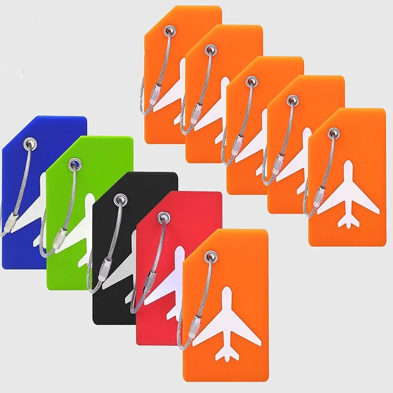 

1PCS Plane Style Luggage Tags Women Travel Accessories Silica Gel Suitcase ID Address Holder Baggage Boarding Tag Bag Label