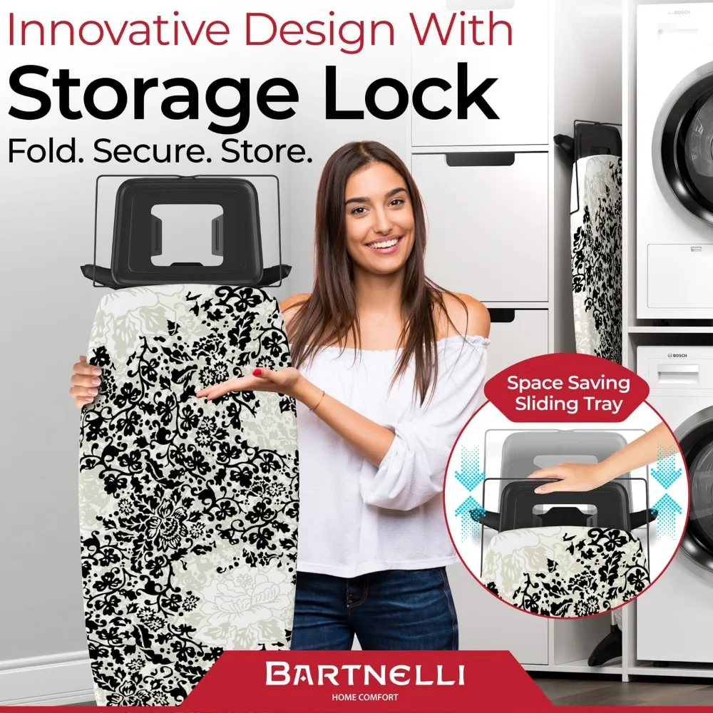 لوح كي بارتنيلي برو الفاخر - مسند حديد بخاري عريض للغاية مقاس 62 × 19 بوصة، ارتفاع قابل للتعديل، ساق على شكل حرف T قابلة للطي، صناعة أوروبية #5