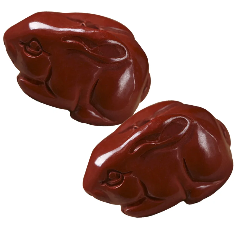 

2Pcs Handmade Rabbit Jewelry Beads Smooth Edge DIY Loose Beads for Crafting Necklace Bracelet Earrings DIY Projects Creative