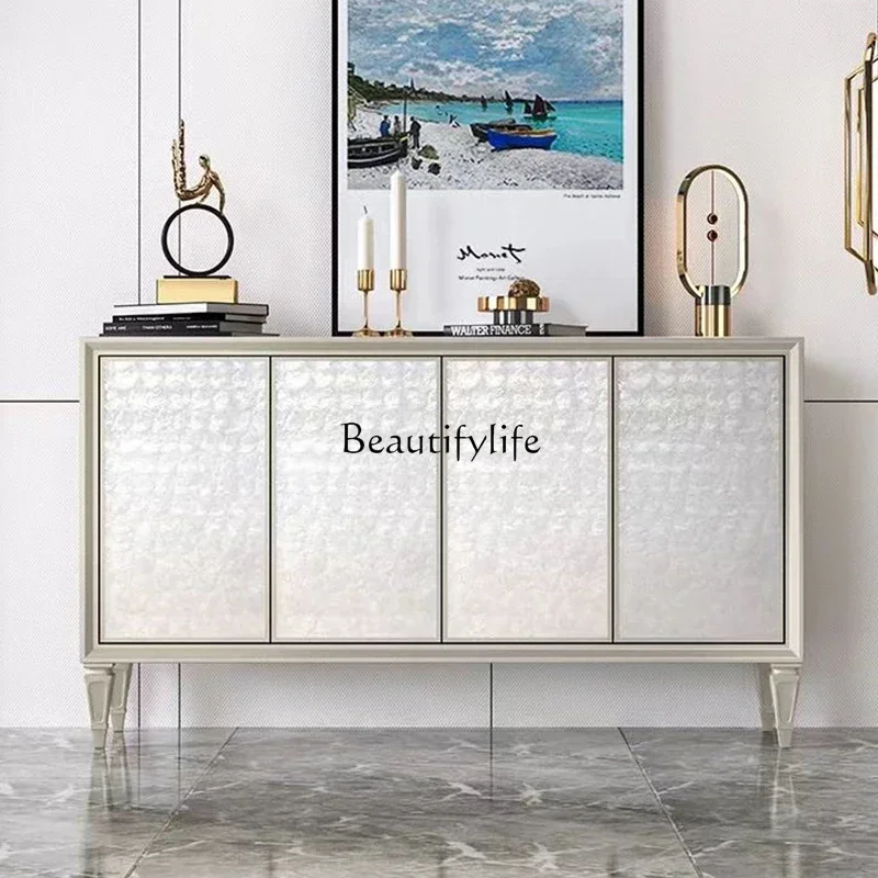 01 نموذج إبداعي لمدخل المنزل وغرفة المعيشة وخزانة تقسيم حديثة وخفيفة فاخرة لتزيين الطعام وخزانة جانبية #3