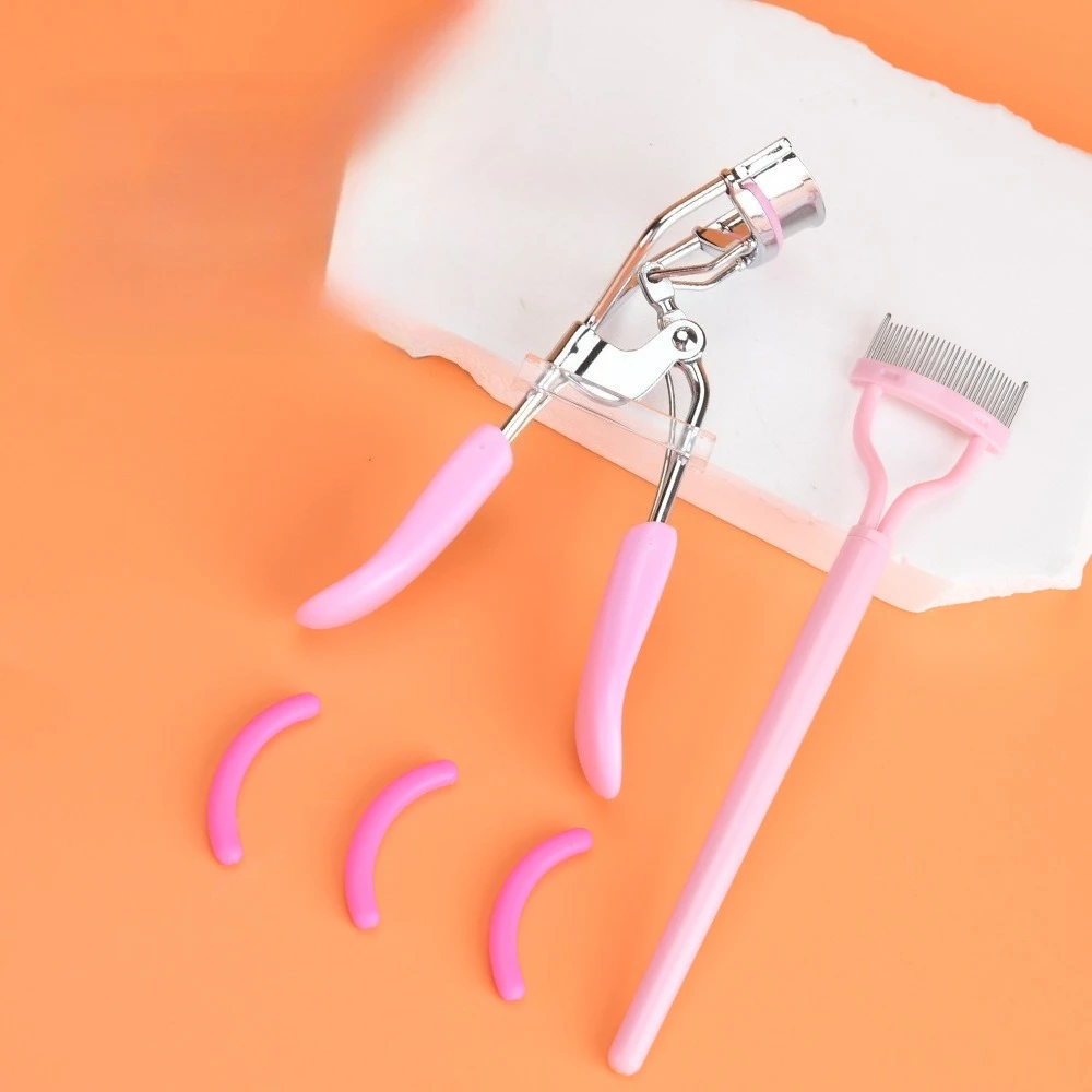 Set professionale per piegaciglia con 10 cuscinetti di ricambio per donna, clip per pinzette per arricciare le ciglia, strumento di bellezza duraturo per il trucco degli occhi