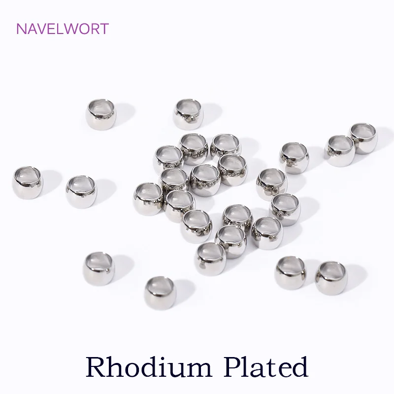 18K vergoldete 1,5/2/2,5/3/4mm Quetschperlen Messing Kugel Crimp End Perlen für Schmuckherstellung Zubehör DIY Armbänder Zubehör – Detail 27