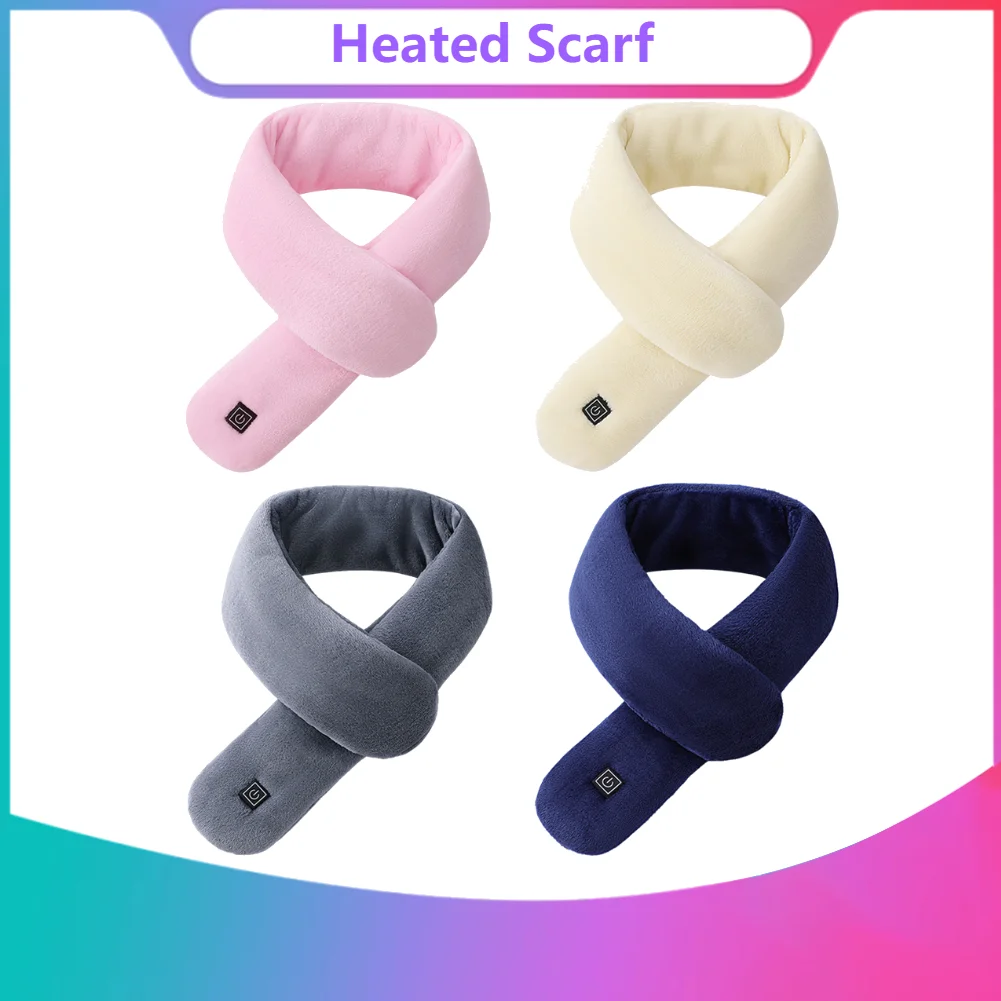 Electric Neck Warmer USB Adjustable Temperature Heating Scarf Warm Intelligent Waterproof Rechargeable for Men Women for Outdoor