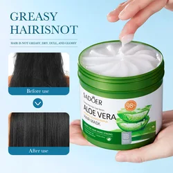 500g Aloe Moisturizing and Repairing Hair Mask Keratin Hair Care Soft Silk Smooth Hair Treatment Mask Wholesale