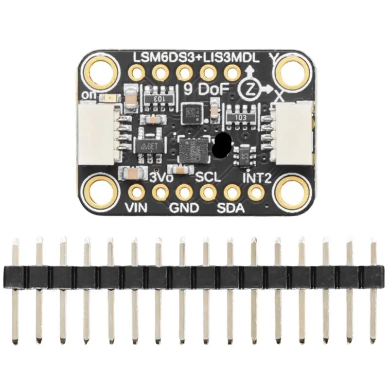 NEW HOT In Stock-9-Dof IMU Sensor Module LSM6DS3TR-C + LIS3MDL 9 Axis Accelerometer Gyro Magnetometer I2C SPI For Arduino Robot
