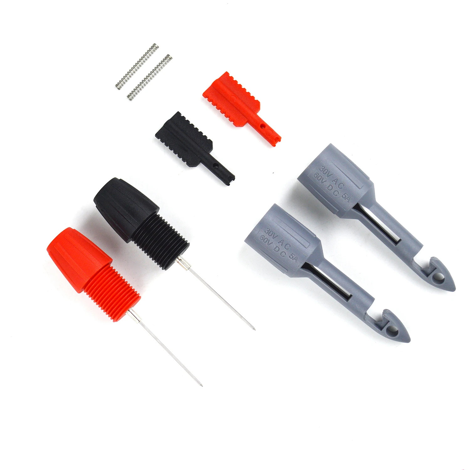 ZIBOO TP82 TP82-L Insulation Piercing Clip Set, 2 mm Probes Connections,Wire Piercing, Multimeter Voltmeter Testing, Power Probe