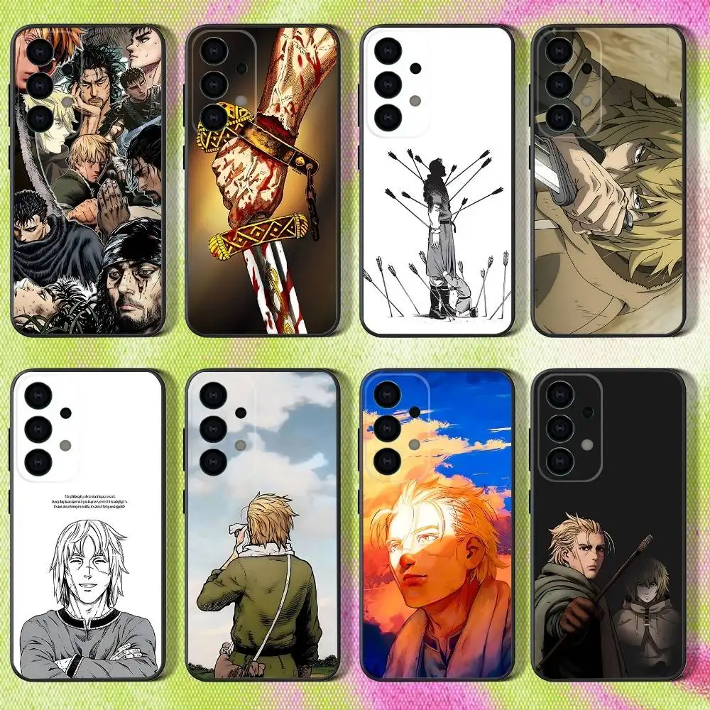 

V-Vinland S-Sagas Manga Phone Case For Samsung S25,S24,S21,S22,S23,S30,Ultra,S20,Plus,Fe,Lite,Note,10,9,5G Black Cover