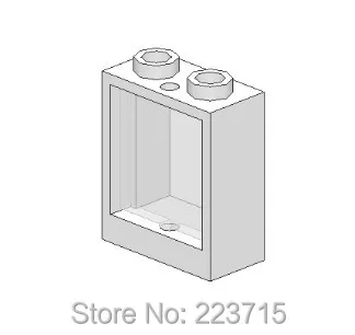 *Window 1x2x2 w. glass* 20pcs Y1026 DIY enlighten block brick part No.60592 Compatible With Other Assembles Particles