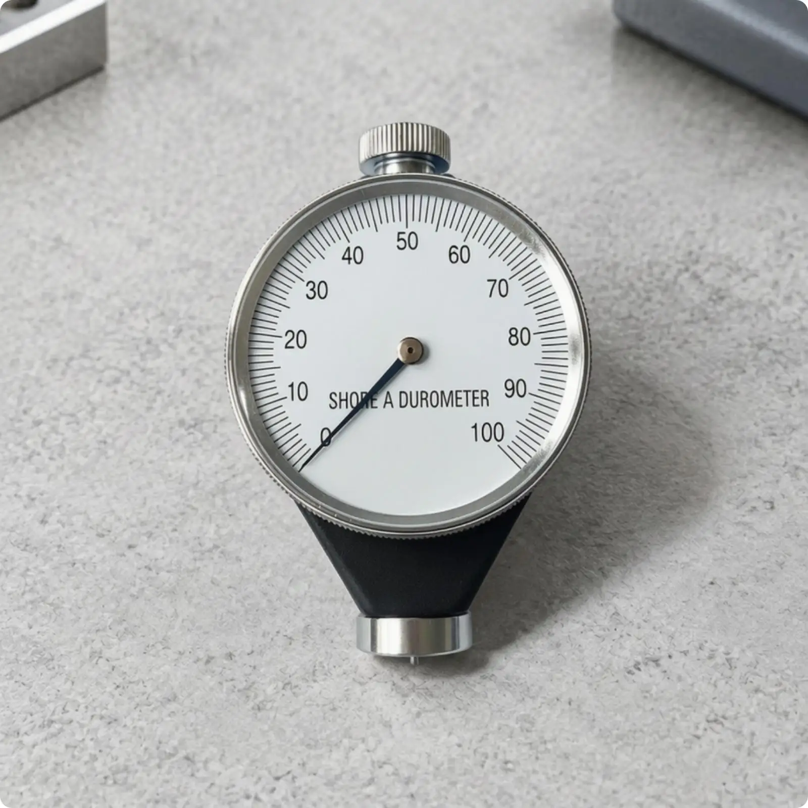 Mechanical Shore Hardness Tester with White Face Black Markings for Metal Plastic Sample Hardness Measurement Tool