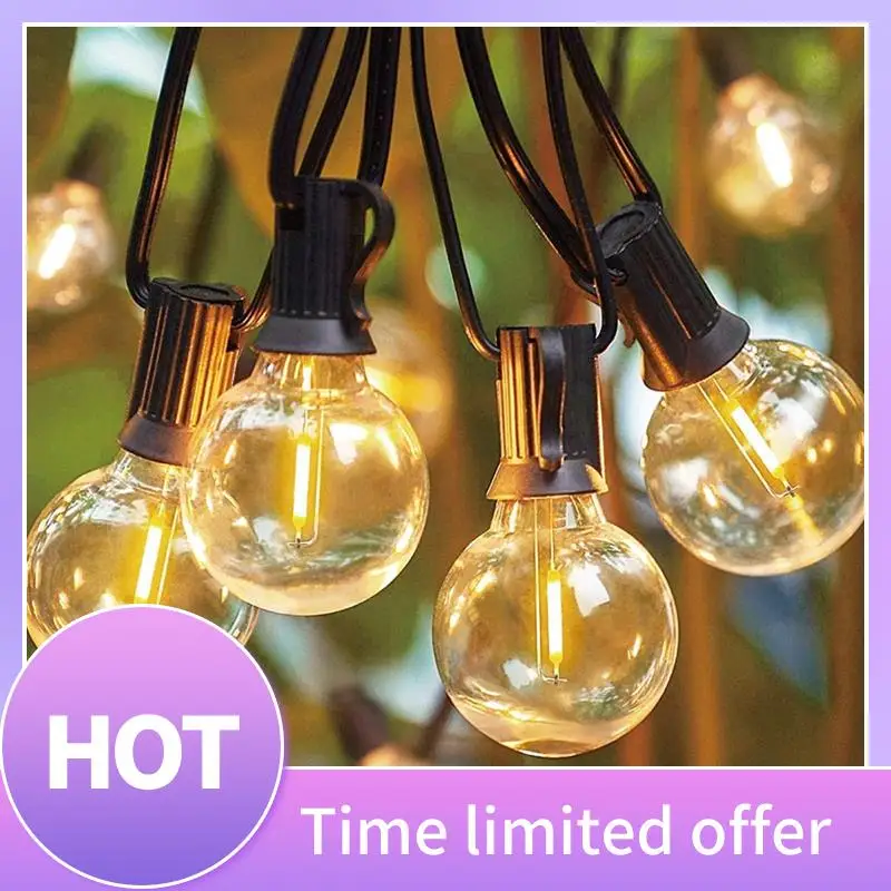

B69C G40 Led Replacement Light Bulbs, E12 Screw Base Shatterproof Globe Bulbs For Outdoor String Lights, Warm White, 30Pack