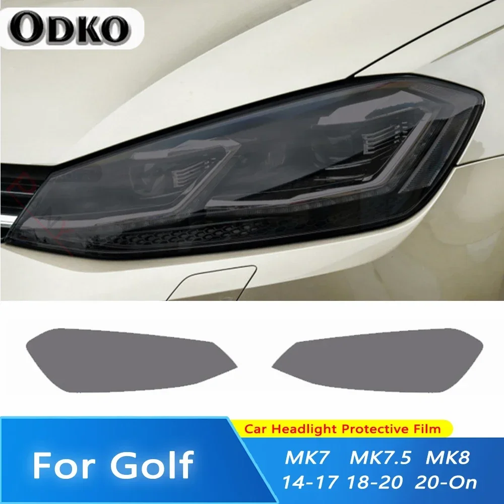 TPU Car Headlights Taillights Black Protective Film Transparent Sticker Refit For Volkswagen VW Golf 7 8 MK7 MK7.5 MK8 2014-2022