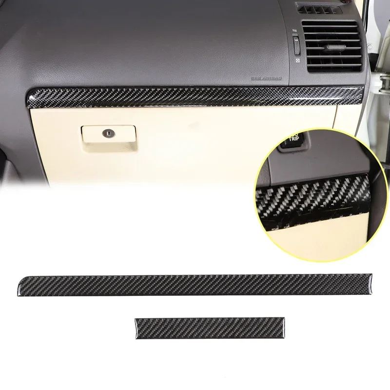 

For Toyota Cruiser Prado J150 150 2010-2017 Car Dashboard Center Console Side Decorative Strips Soft Carbon Fiber Accessories