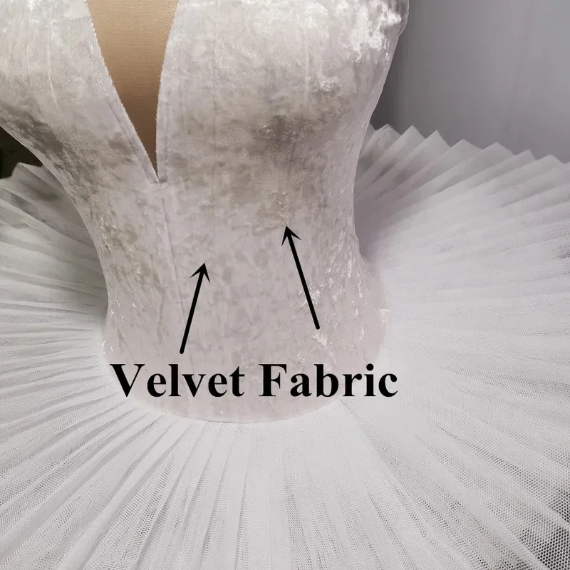 تنورة باليه توتو أسود أبيض مخملي بلايز للأطفال الكبار أزياء مسرحية الرقص الإناث القرص بحيرة البجع فستان سم؛ 5