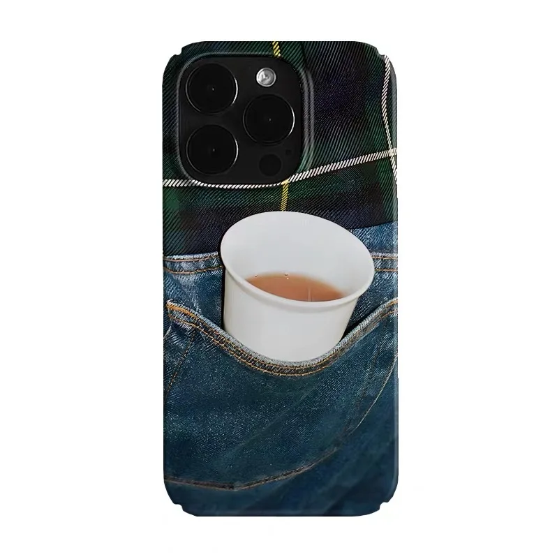 

Blue Cowboy Creative Coffee Phone Case for IPHONE 17 Air 16E 15 PROMAX 14 Plus 13 12 MINI 11 PRO 16Plus XR Acrylic Phone Cover