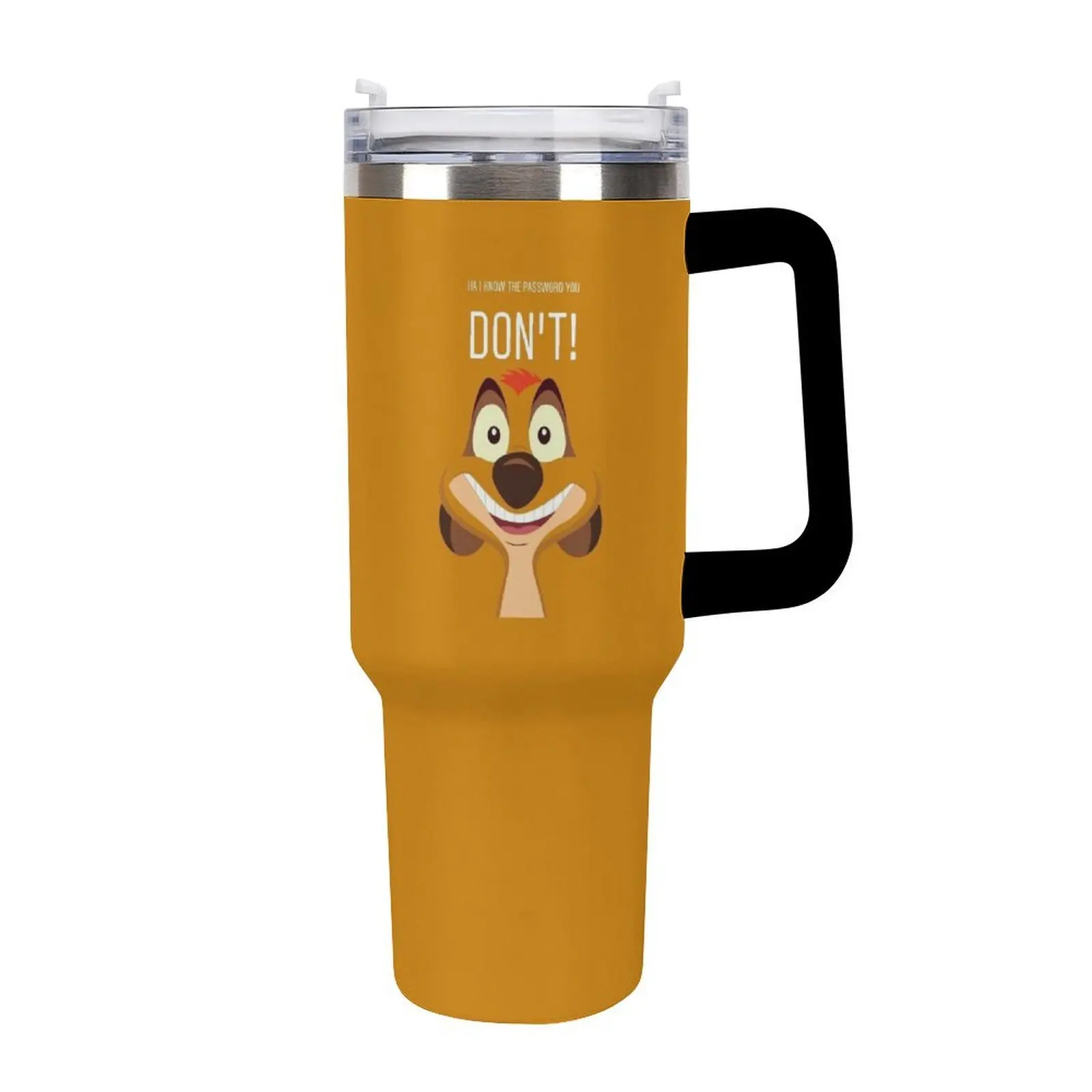 

Timon Insulated Water Bottle Disney Cartoon Custom Design Your Personal Text Images Car Cup Travel Water Bottle 40 Oz Cosplay